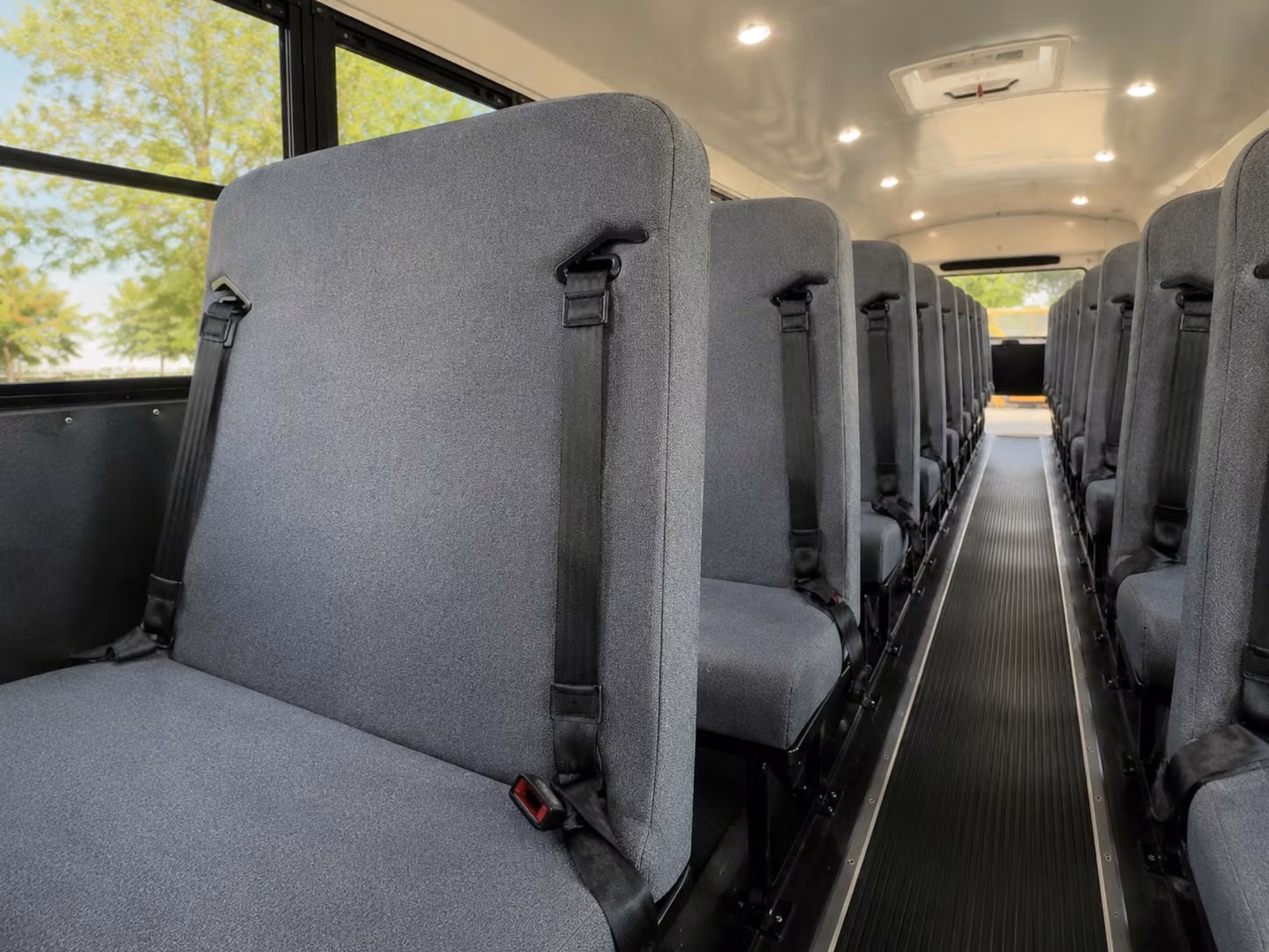 school bus inside